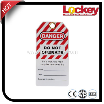 Danger Do Not Operate Safety PVC Lockout Tag